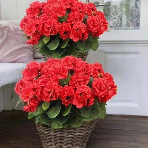 1-8PCS UV Resistant Artificial Begonia Flowers – Realistic Faux Outdoor Flower H