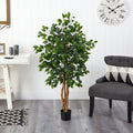 4’ Ficus Artificial Tree with Natural Trunks Home Decor. Retail $89