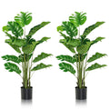5FT Artificial Tree 2-Pack Faux Monstera Deliciosa Plant for Indoor & Outdoor